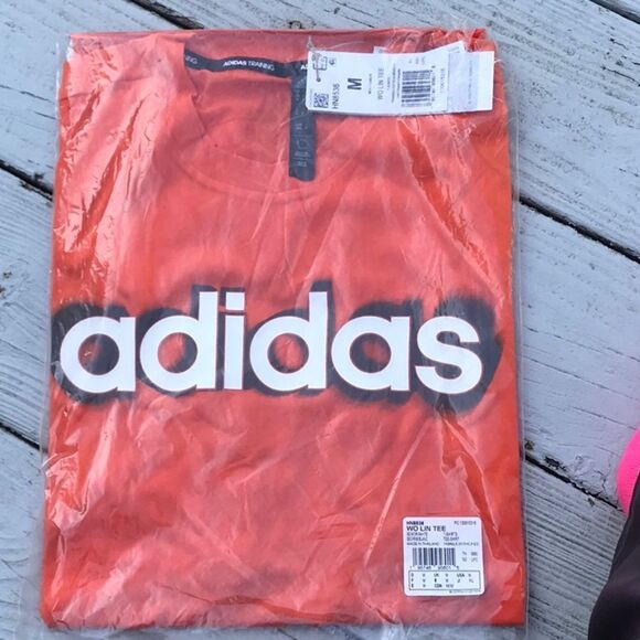 NWT AEROREADY WORKOUT SILICONE PRINT LINEAR LOGO TRAINING TEE - Picture 7 of 9